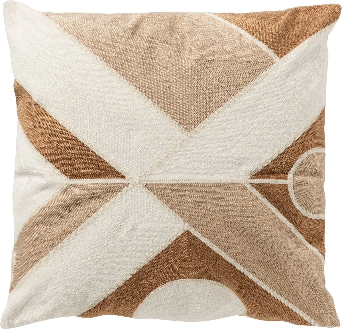 DANNY - Sierkussen Semolina 45x45 Cm - Beige - Inclusief Binnenvulling 3 DANNY - Sierkussen Semolina 45x45 Cm - Beige - Inclusief Binnenvulling