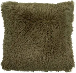 FLUFFY - Sierkussen Unikleur 45x45 Cm - Olijf - Groen - Inclusief Binnenvulling 15 FLUFFY - Sierkussen Unikleur 45x45 Cm - Olijf - Groen - Inclusief Binnenvulling -Dutch Decor 1200x1162