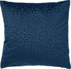 CHESSY - Sierkussen Met Dierenprint 45x45 Cm Insignia Blue - Blauw - Inclusief Binnenvulling