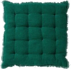 Dutch Decor - BURTO - Stoelkussen Van Katoen Galapagos Green 40x40 Cm - Groen - Zitkussen
