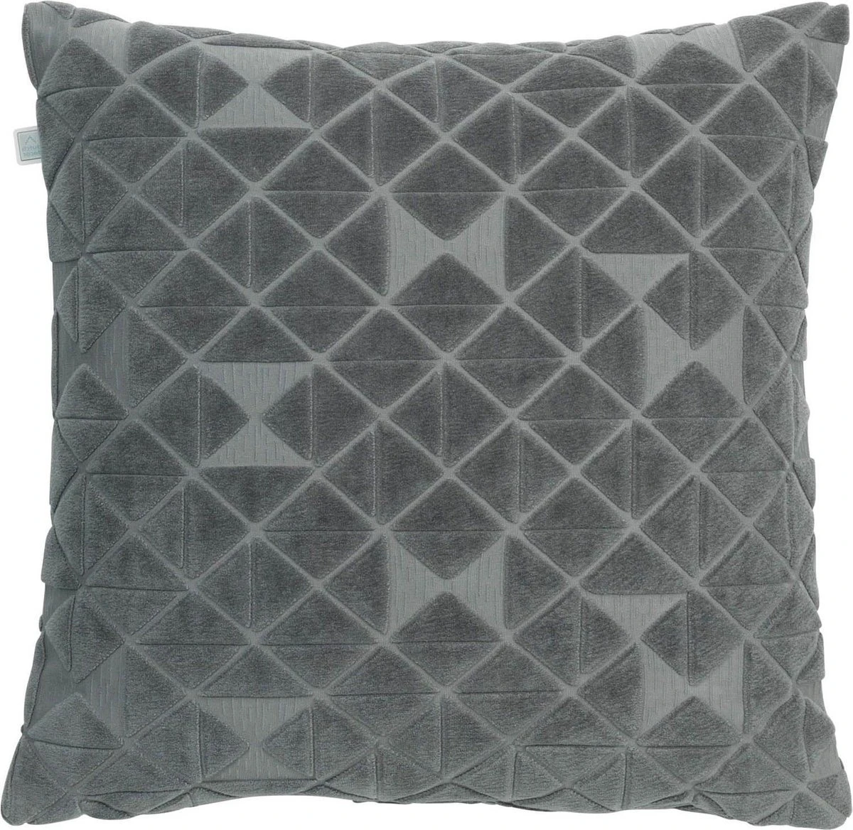 JACKY - Sierkussen Velvet Donkergrijs 45x45 Cm - Inclusief Binnenkussen 4 JACKY - Sierkussen Velvet Donkergrijs 45x45 Cm - Inclusief Binnenkussen - Afbeelding 2