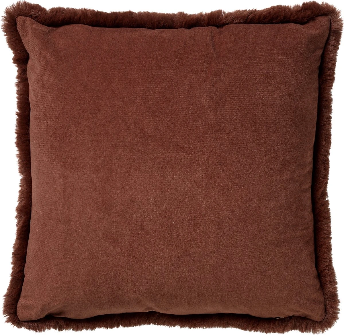 ZAYA - Kussenhoes Unikleur 45x45 Cm - Rocky Road - Bruin - Superzacht - Met Rits 4 ZAYA - Kussenhoes Unikleur 45x45 Cm - Rocky Road - Bruin - Superzacht - Met Rits - Afbeelding 2