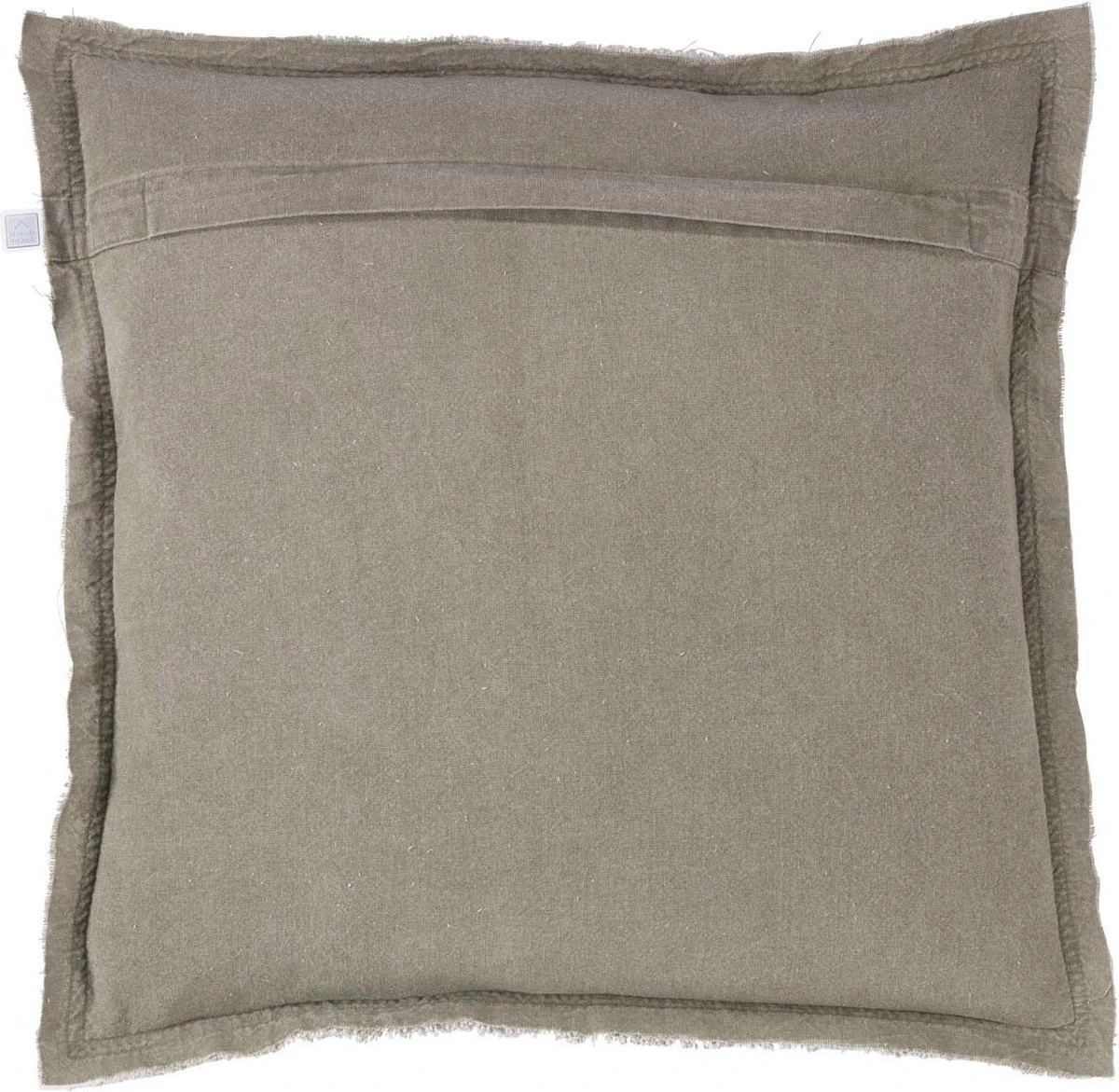 BURTO - Kussenhoes Van Gewassen Katoen Olijf 45x45 Cm - Groen - Exclusief Binnenkussen 5 BURTO - Kussenhoes Van Gewassen Katoen Olijf 45x45 Cm - Groen - Exclusief Binnenkussen - Afbeelding 3