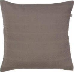 RISSLA - Kussenhoes 50x50 Cm - Taupe - Extra Groot - Effen Stof - 100% Katoen - Met Rits