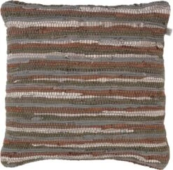 DITTE - Kussenhoes XL 70x70 Cm - Olijf Groen - Tbv Kussens Van 70x70 Cm - Met Rits