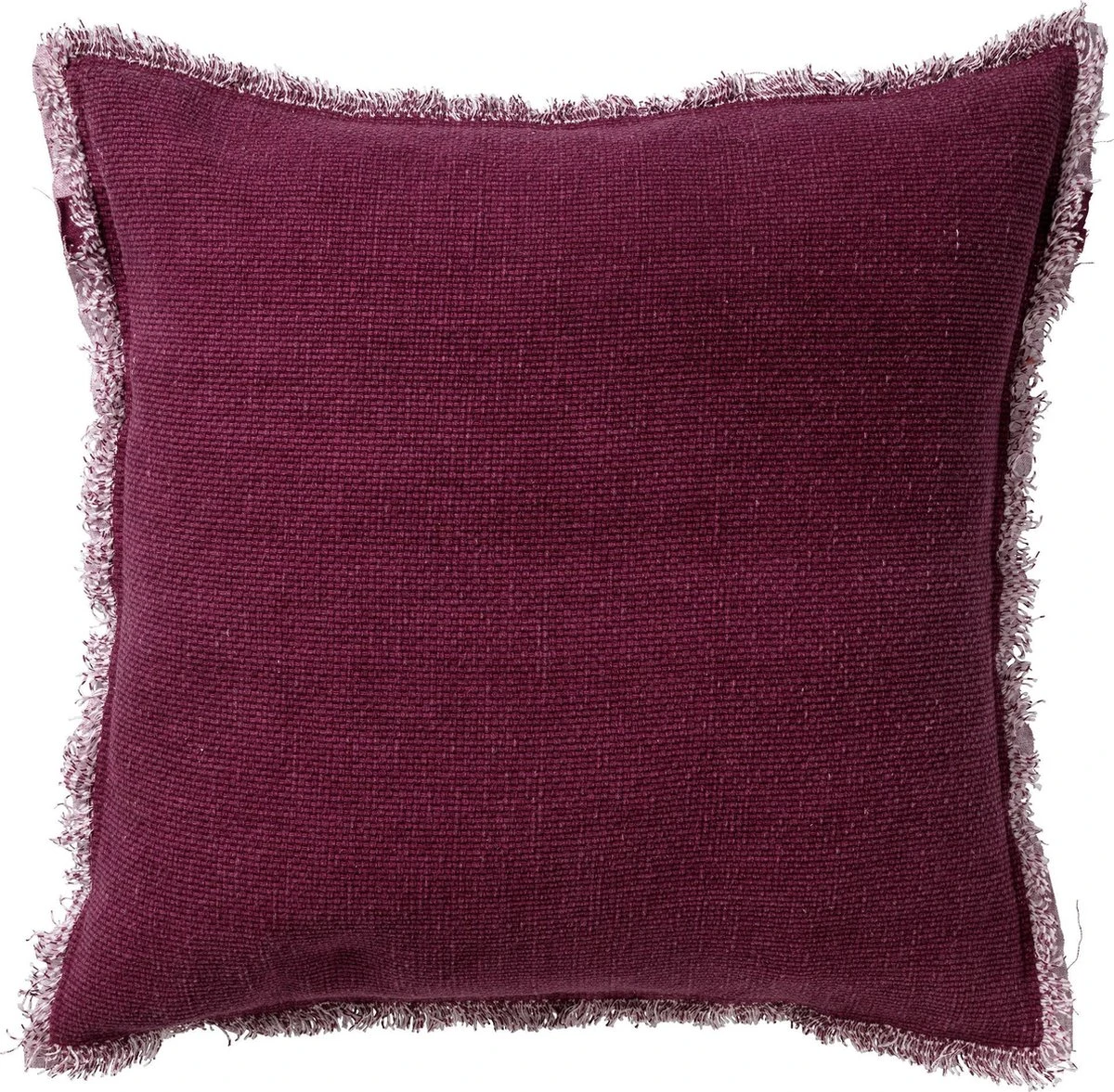 BURTO - Sierkussen Van Gewassen Katoen Red Plum 45x45 Cm - Roze - Inclusief Binnenvulling 3 BURTO - Sierkussen Van Gewassen Katoen Red Plum 45x45 Cm - Roze - Inclusief Binnenvulling