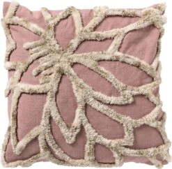LIVIA - Kussenhoes 45x45 Cm Pale Mauve - Roze - Exclusief Binnenkussen
