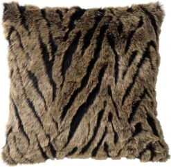 JAVAN - Sierkussen Rocky Road 45x45 Cm - Bruin - Inclusief Binnenkussen