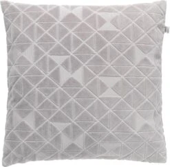 JACKY - Sierkussen Velvet Lichtgrijs 45x45 Cm - Inclusief Binnenkussen