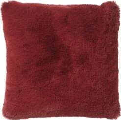 ZAYA - Kussenhoes Unikleur 45x45 Cm - Merlot - Rood - Superzacht - Met Rits