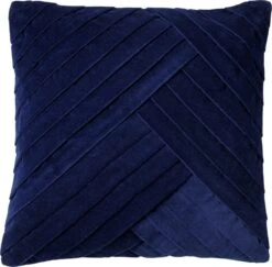 GIDI - Kussenhoes Velvet 45x45 Cm Insignia Blue - Donkerblauw - Exclusief Binnenkussen