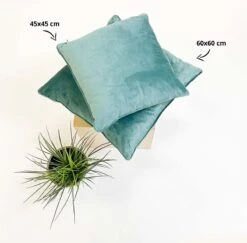 FINN - Sierkussen Velvet 60x60 Cm - Sagebrush Green - Groen - Inclusief Binnenvulling -Dutch Decor 1200x1180 19