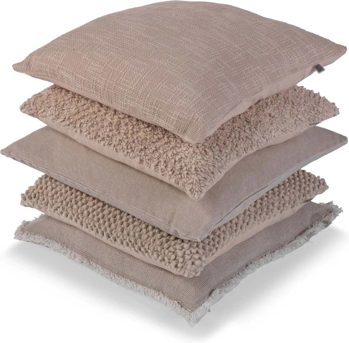 BURTO - Sierkussen Van Gewassen Katoen Pumice Stone 45x45 Cm - Beige - Inclusief Binnenvulling 9 BURTO - Sierkussen Van Gewassen Katoen Pumice Stone 45x45 Cm - Beige - Inclusief Binnenvulling - Afbeelding 7