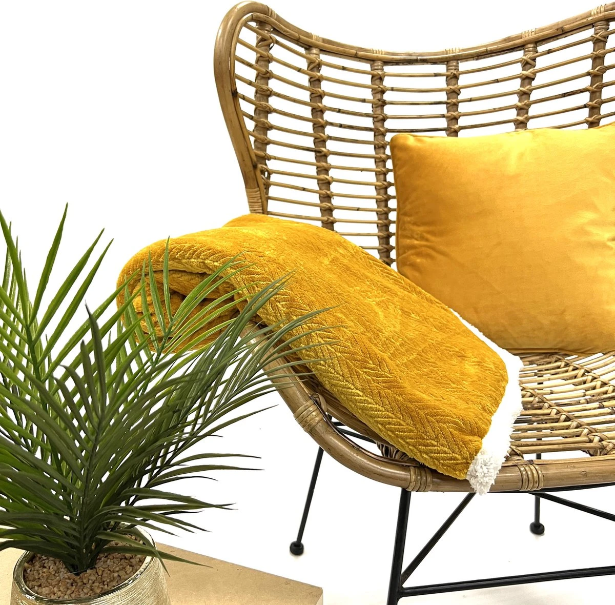 Dutch Decor - BOBBY - Plaid 150x200 Cm Golden Glow- Geel - Teddy - Deken 5 Dutch Decor - BOBBY - Plaid 150x200 Cm Golden Glow- Geel - Teddy - Deken - Afbeelding 3