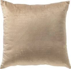 CROCO - Sierkussen 40x40 Cm Pumice Stone - Beige - Inclusief Binnenvulling