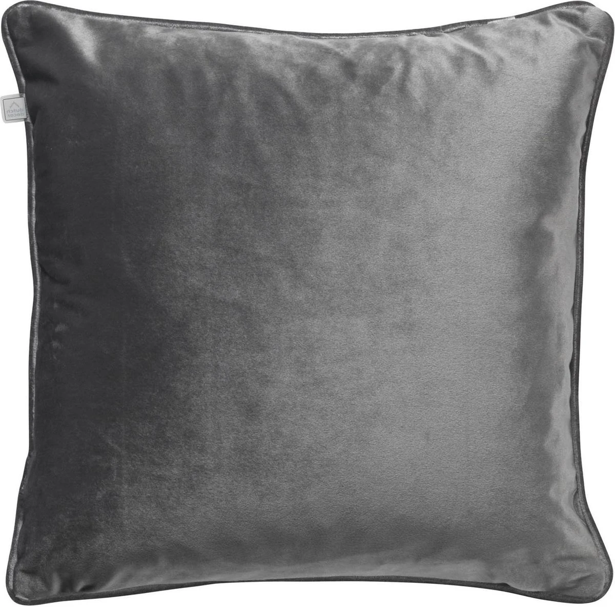 SEPPE - Sierkussen Velvet 45x45 Cm - Geel - Lemon - Antraciet - Grijs - Bolletjes - Inclusief Binnenkussen 4 SEPPE - Sierkussen Velvet 45x45 Cm - Geel - Lemon - Antraciet - Grijs - Bolletjes - Inclusief Binnenkussen - Afbeelding 2