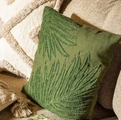 LEX - Kussenhoes Van Katoen 45x45 Cm Chive - Groen - Met Rits -Dutch Decor 1200x1183 6