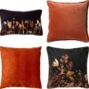 Set Van 4 Sierkussens - Zwart - Oranje - DALIA - DALI - CAITH - SKY - Inclusief Binnenvulling - Luxe En Zachte Stoffen 2 Set Van 4 Sierkussens - Zwart - Oranje - DALIA - DALI - CAITH - SKY - Inclusief Binnenvulling - Luxe En Zachte Stoffen -Dutch Decor 1200x1184 14