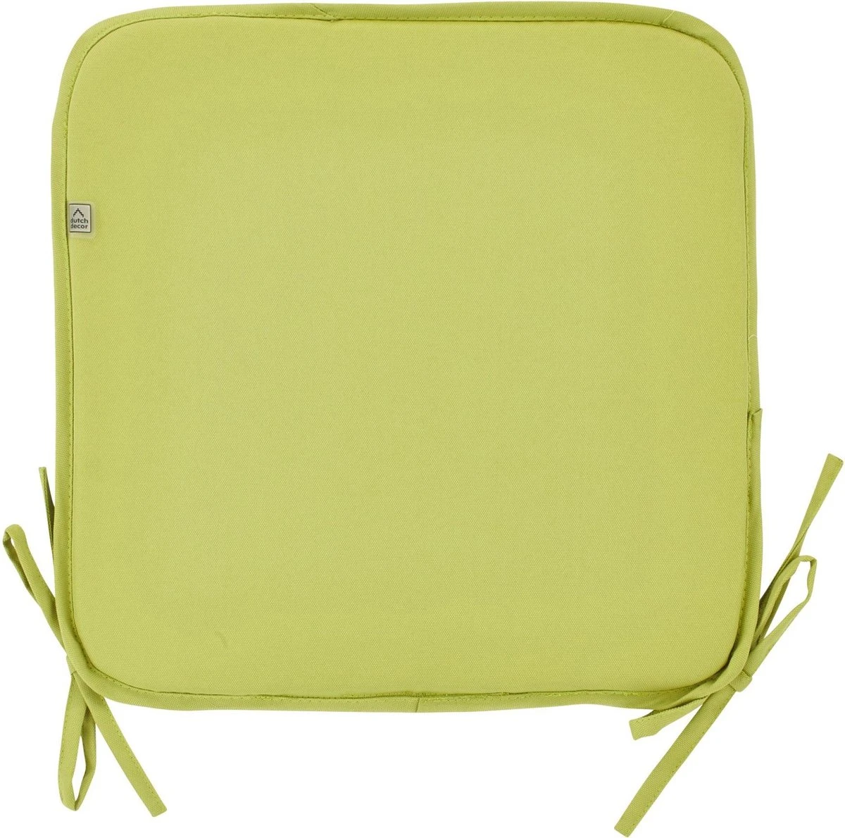 Dutch Decor - SUNNY - Stoelkussen Vierkant Met Linten Lime 38.5x38.5 Cm - Model PK2 - Zitkussen 3 Dutch Decor - SUNNY - Stoelkussen Vierkant Met Linten Lime 38.5x38.5 Cm - Model PK2 - Zitkussen