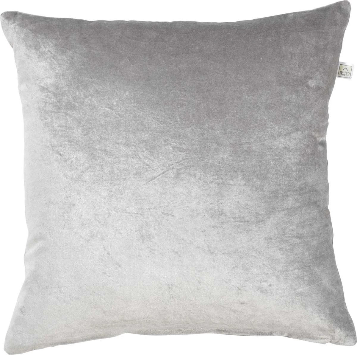 CIDO - Kussenhoes Velvet Midden Grijs 45x45 Cm - Met Rits 3 CIDO - Kussenhoes Velvet Midden Grijs 45x45 Cm - Met Rits