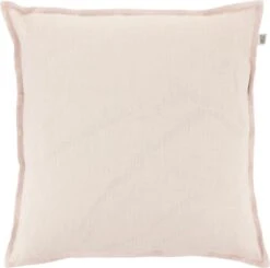 LINNEN - Kussenhoes 45x45 Cm - Nude Lichtroze - 100% Linnen - Exclusief Binnenkussen