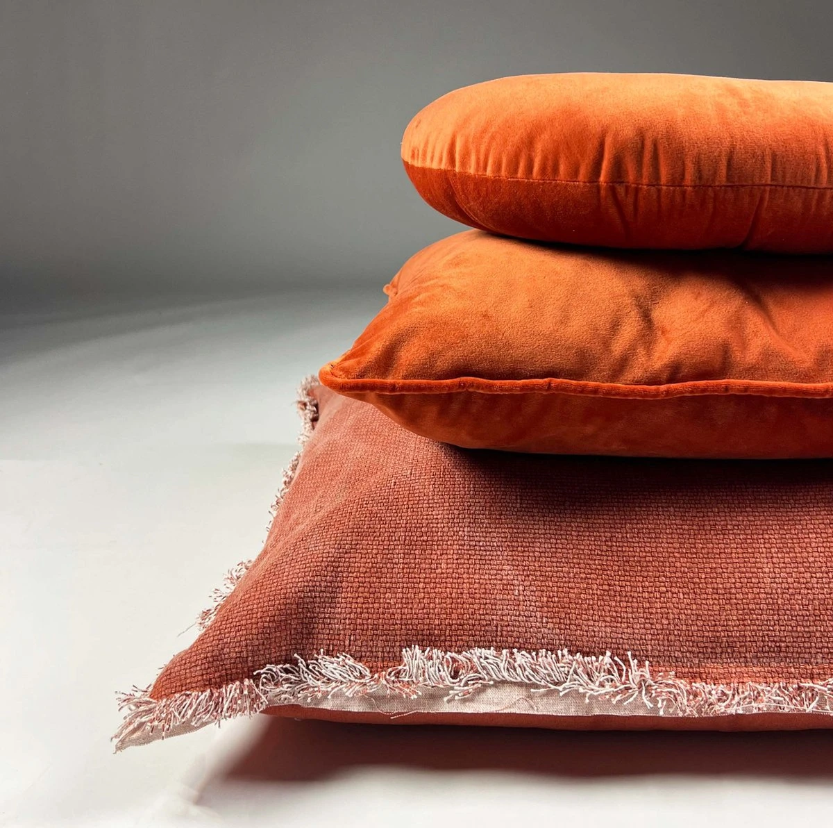 BURTO - Kussenhoes Van Gewassen Katoen Potters Clay 60x60 Cm - Oranje - Exclusief Binnenkussen 9 BURTO - Kussenhoes Van Gewassen Katoen Potters Clay 60x60 Cm - Oranje - Exclusief Binnenkussen - Afbeelding 7