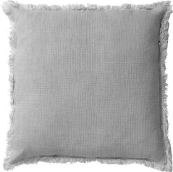 BURTO - Kussenhoes Van Gewassen Katoen Micro Chip 60x60 Cm - Grijs - Exclusief Binnenkussen