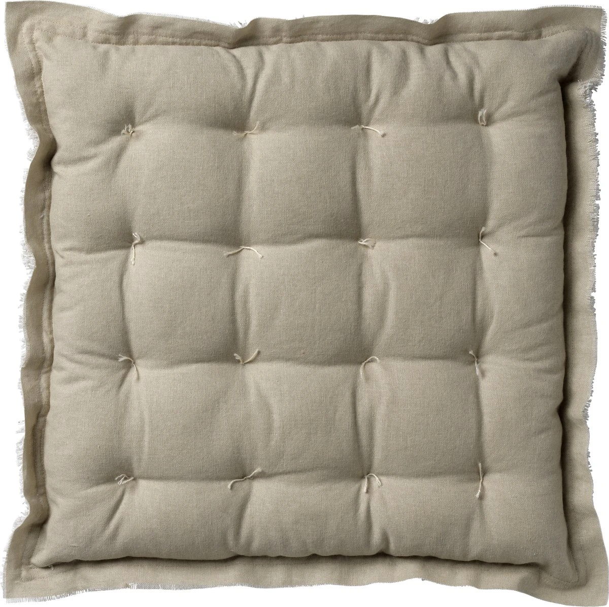 Set Van 4 - Dutch Decor BURTO - Stoelkussen Van Gewassen Katoen Pumice Stone 40x40 Cm - Beige - Zitkussen 5 Set Van 4 - Dutch Decor BURTO - Stoelkussen Van Gewassen Katoen Pumice Stone 40x40 Cm - Beige - Zitkussen - Afbeelding 3