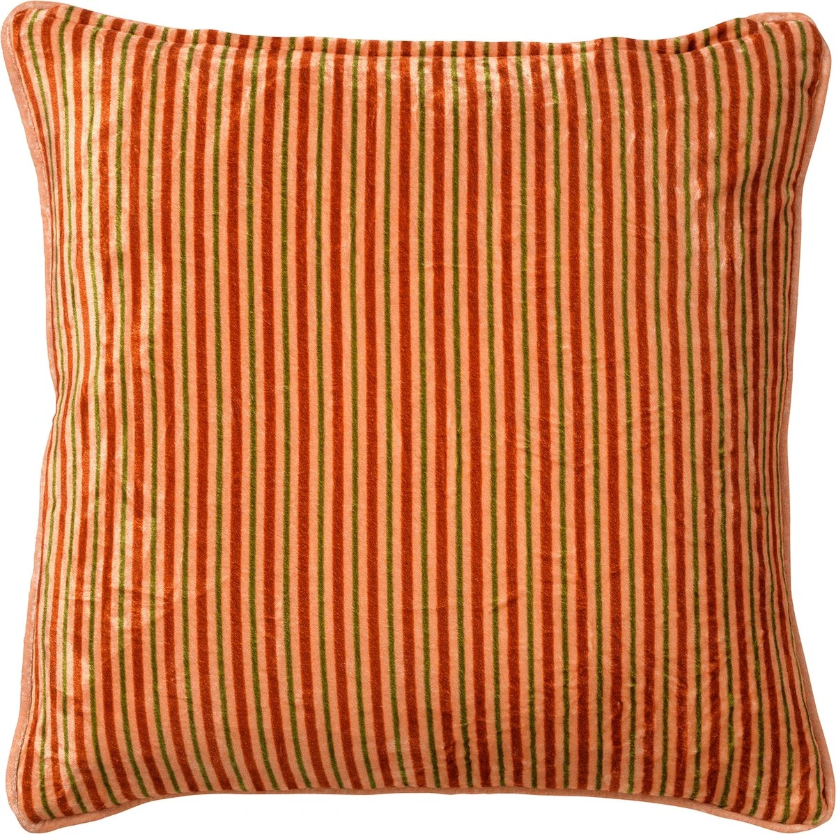 MEIS - Kussenhoes 45x45 Cm - Velvet Bloemen - Dusty Pink - Roze - Rood - Streepjes - Met Rits 4 MEIS - Kussenhoes 45x45 Cm - Velvet Bloemen - Dusty Pink - Roze - Rood - Streepjes - Met Rits - Afbeelding 2