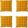 Set Van 4 - Dutch Decor BURTO - Stoelkussen Van Gewassen Katoen Golden Glow 40x40 Cm - Geel - Zitkussen -Dutch Decor 1200x1197 26