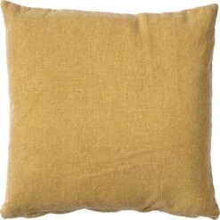 ANNA - Kussenhoes Klei Van Gewassen Katoen 50x50 Cm - Bruin - Exclusief Binnenkussen