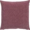 ANNA - Kussenhoes Bordeaux Van Gewassen Katoen 50x50 Cm - Rood - Exclusief Binnenkussen