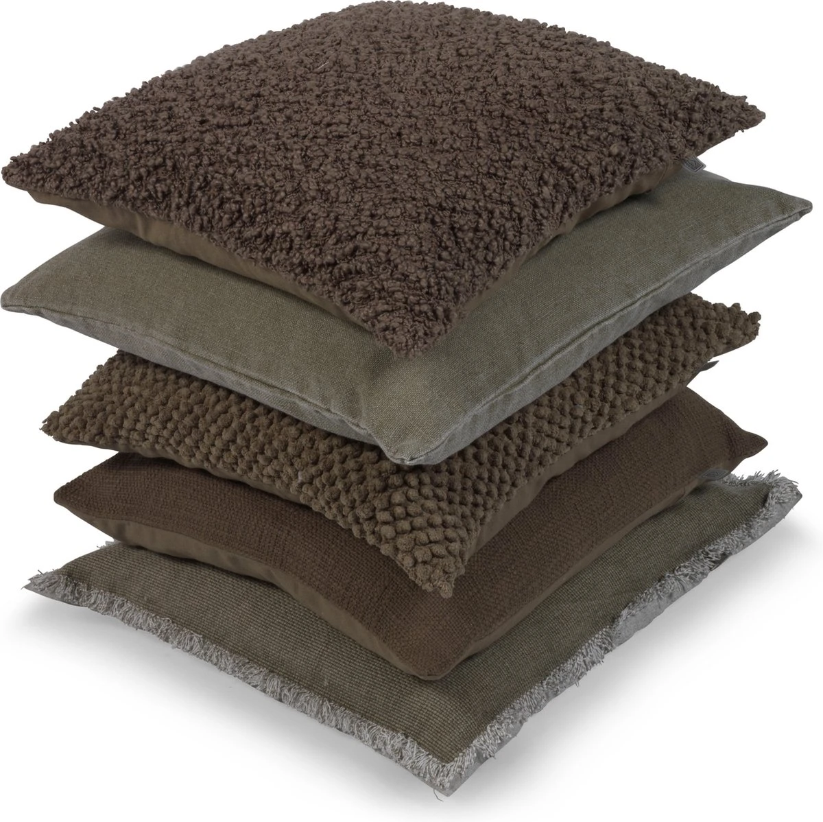 BURTO - Kussenhoes Van Gewassen Katoen Olijf 45x45 Cm - Groen - Exclusief Binnenkussen 8 BURTO - Kussenhoes Van Gewassen Katoen Olijf 45x45 Cm - Groen - Exclusief Binnenkussen - Afbeelding 6