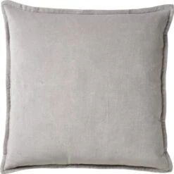 CAITH - Sierkussen Velvet 100% Katoen 50x50 Cm - Micro Chip - Lichtgrijs - Inclusief Binnenkussen