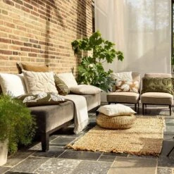 NATURA - Kussenhoes 45x45 Cm Pumice Stone - Beige - Exclusief Binnenkussen -Dutch Decor 1200x1199 21