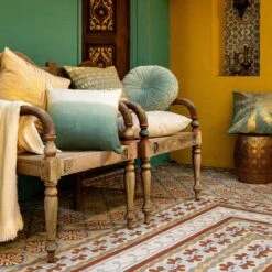 LEVAN - Kussenhoes 45x45 Cm Sagebrush Green - Groen - Met Rits -Dutch Decor 1200x1199 26