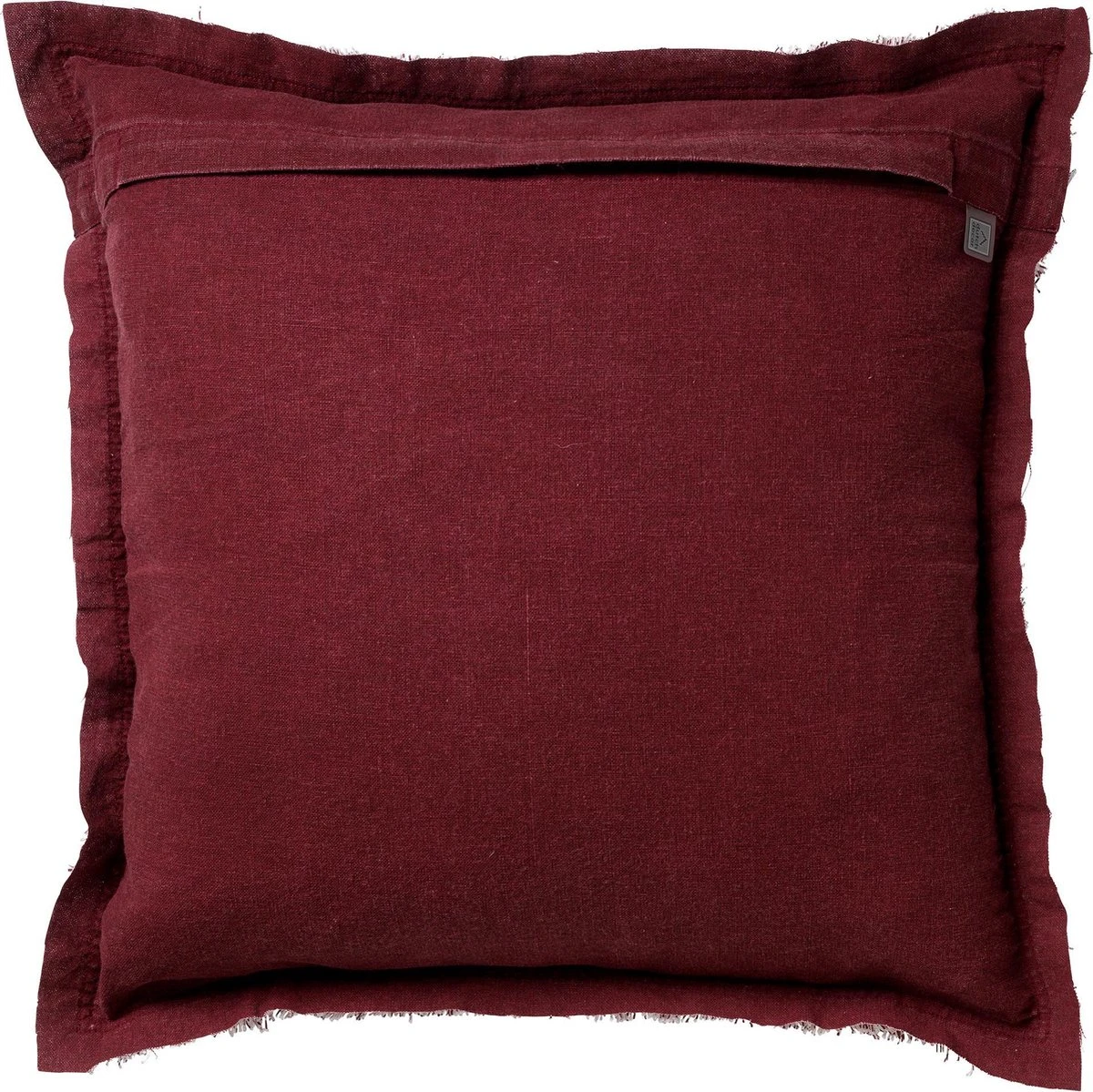 BURTO - Kussenhoes Van Gewassen Katoen Merlot 60x60 Cm - Rood - Exclusief Binnenkussen 8 BURTO - Kussenhoes Van Gewassen Katoen Merlot 60x60 Cm - Rood - Exclusief Binnenkussen - Afbeelding 6