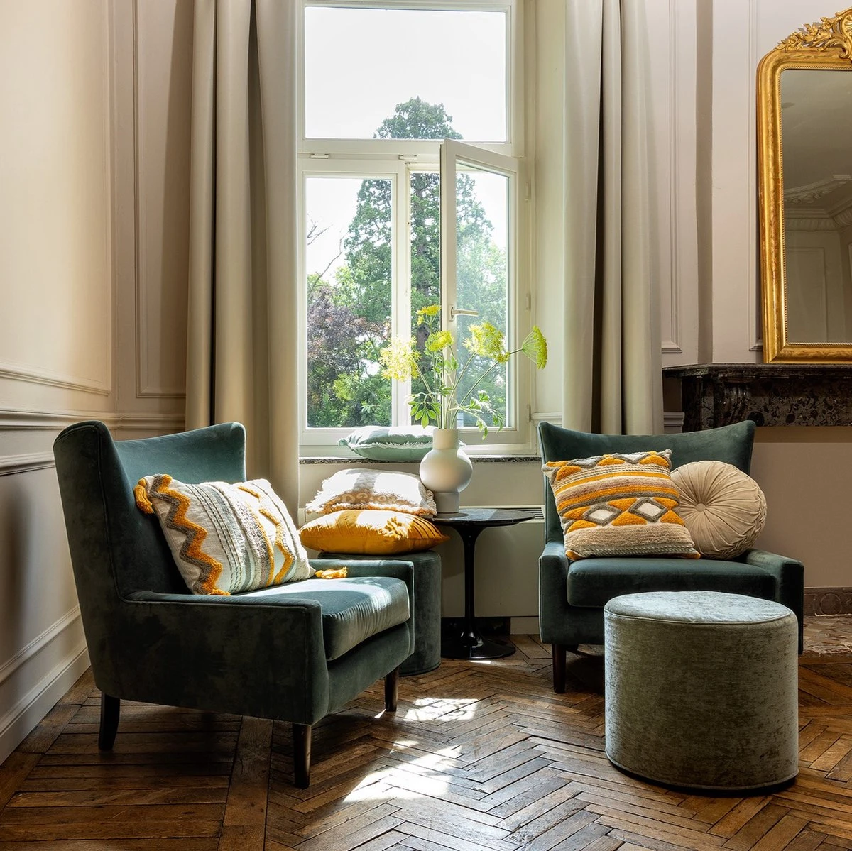 GIDI - Kussenhoes Velvet 45x45 Cm - Golden Glow - Geel - Exclusief Binnenkussen 4 GIDI - Kussenhoes Velvet 45x45 Cm - Golden Glow - Geel - Exclusief Binnenkussen - Afbeelding 2