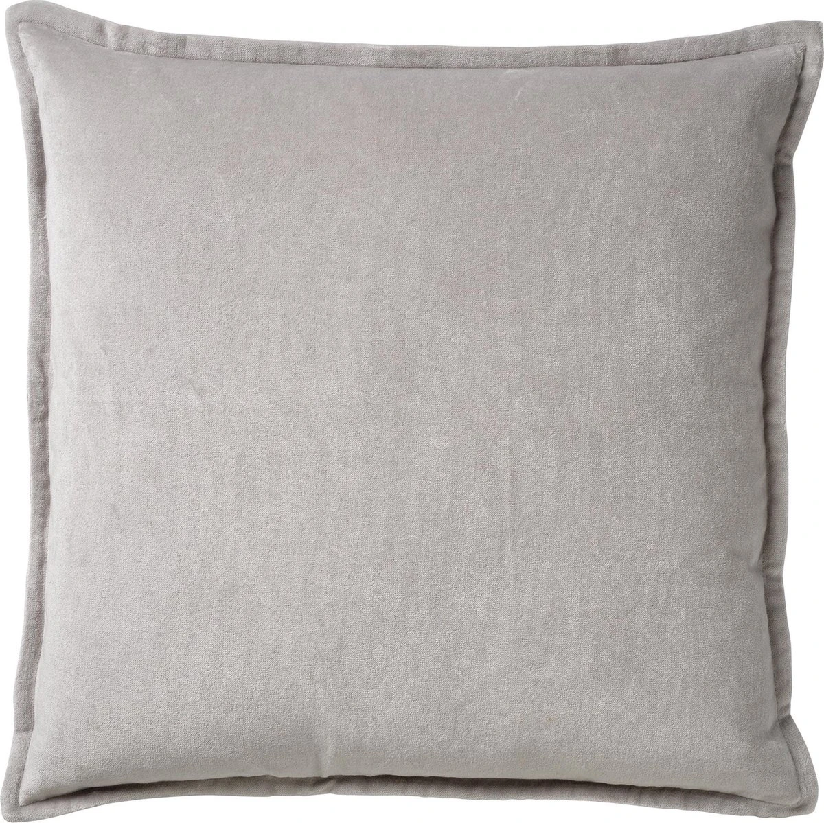 CAITH - Kussenhoes Velvet 100% Katoen 50x50 Cm - Micro Chip - Lichtgrijs - Exclusief Binnenkussen