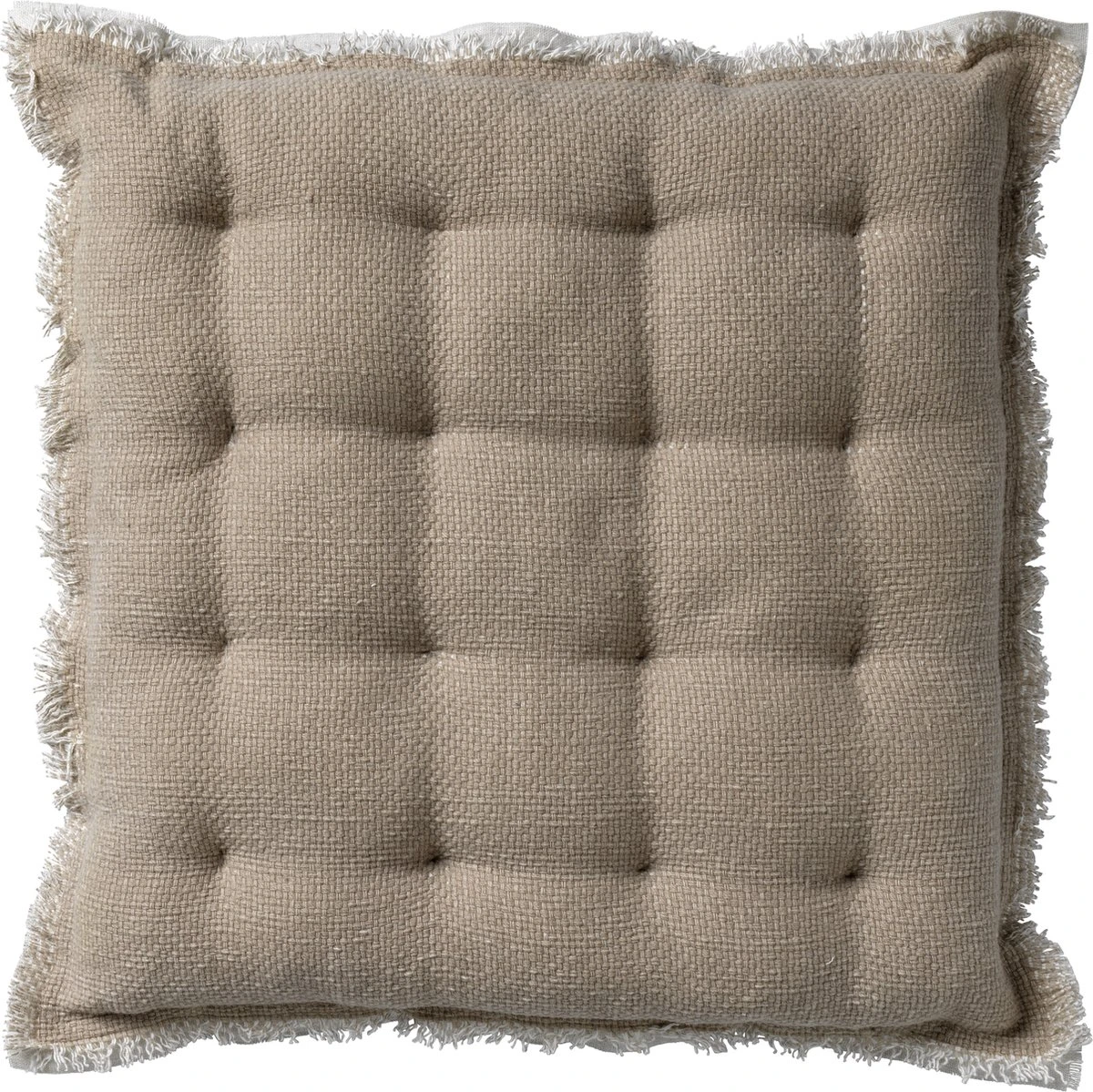 Set Van 4 - Dutch Decor BURTO - Stoelkussen Van Gewassen Katoen Pumice Stone 40x40 Cm - Beige - Zitkussen 4 Set Van 4 - Dutch Decor BURTO - Stoelkussen Van Gewassen Katoen Pumice Stone 40x40 Cm - Beige - Zitkussen - Afbeelding 2