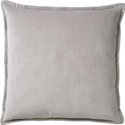 Set Van 2 Kussenhoezen - Dutch Decor CAITH - 50x50 Cm - Velvet - Micro Chip - Lichtgrijs - Unikleur