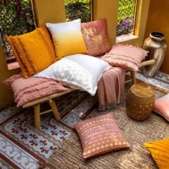 Dutch Decor - EVONY - Plaid 140x180 Cm - Muted Clay- Roze - Zigzag Patroon - Franjes - Deken -Dutch Decor 1200x1199 9