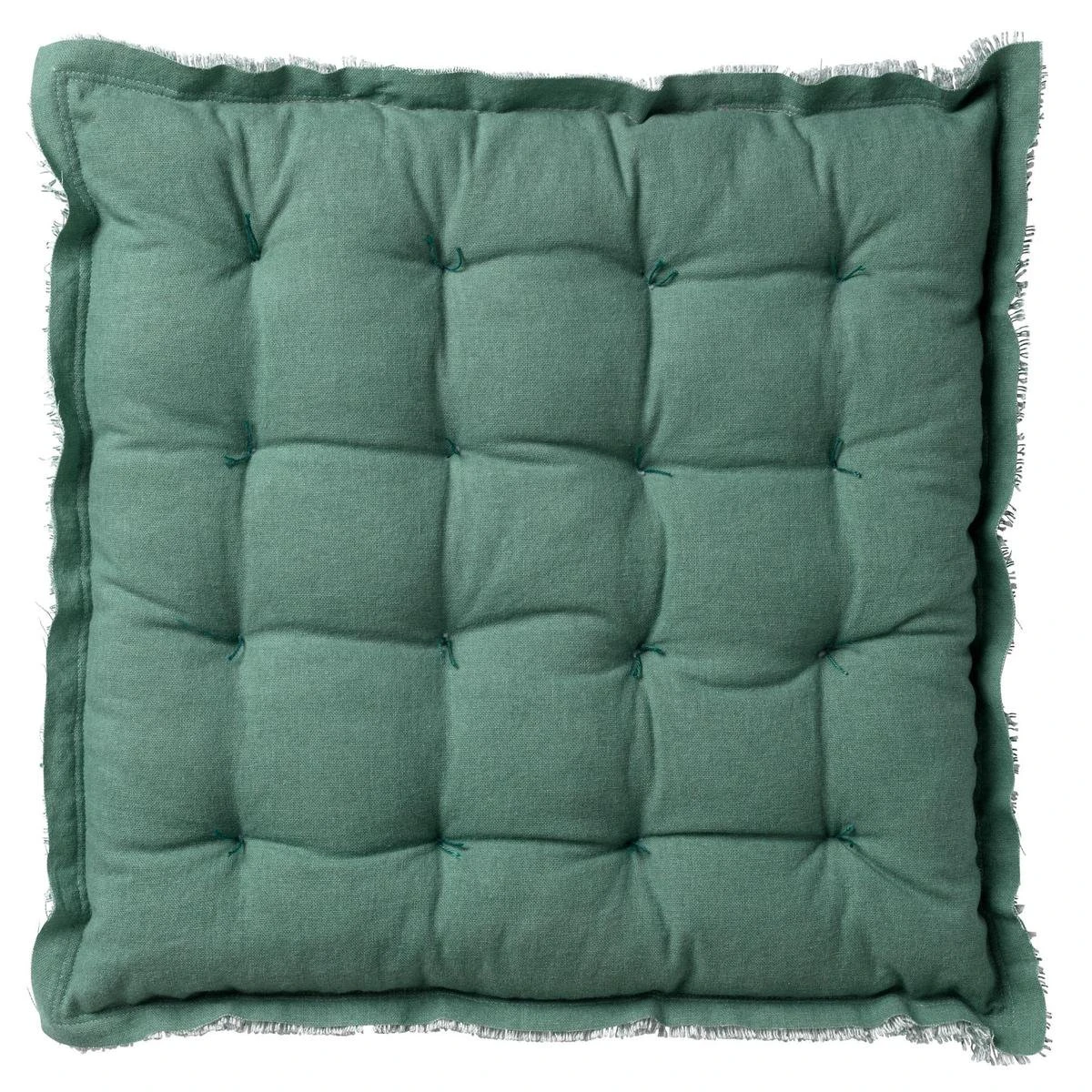 Dutch Decor - BURTO - Stoelkussen Van Gewassen Katoen Jadeite 40x40 Cm - Groen - Zitkussen 4 Dutch Decor - BURTO - Stoelkussen Van Gewassen Katoen Jadeite 40x40 Cm - Groen - Zitkussen - Afbeelding 2