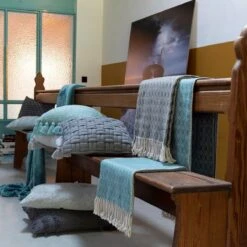 Dutch Decor - ELODIE - Plaid 140x180 Cm - Sagebrush Green - Lichtgroen & Beige - Franjes - Geometrisch Patroon - Deken -Dutch Decor 1200x1200 284