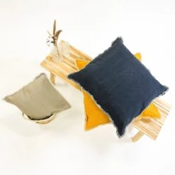 BURTO - Kussenhoes Van Gewassen Katoen Golden Glow 60x60 Cm - Geel - Exclusief Binnenkussen -Dutch Decor 1200x1200 3