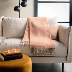 Dutch Decor - EVONY - Plaid 140x180 Cm - Muted Clay- Roze - Zigzag Patroon - Franjes - Deken -Dutch Decor 1200x1200 301