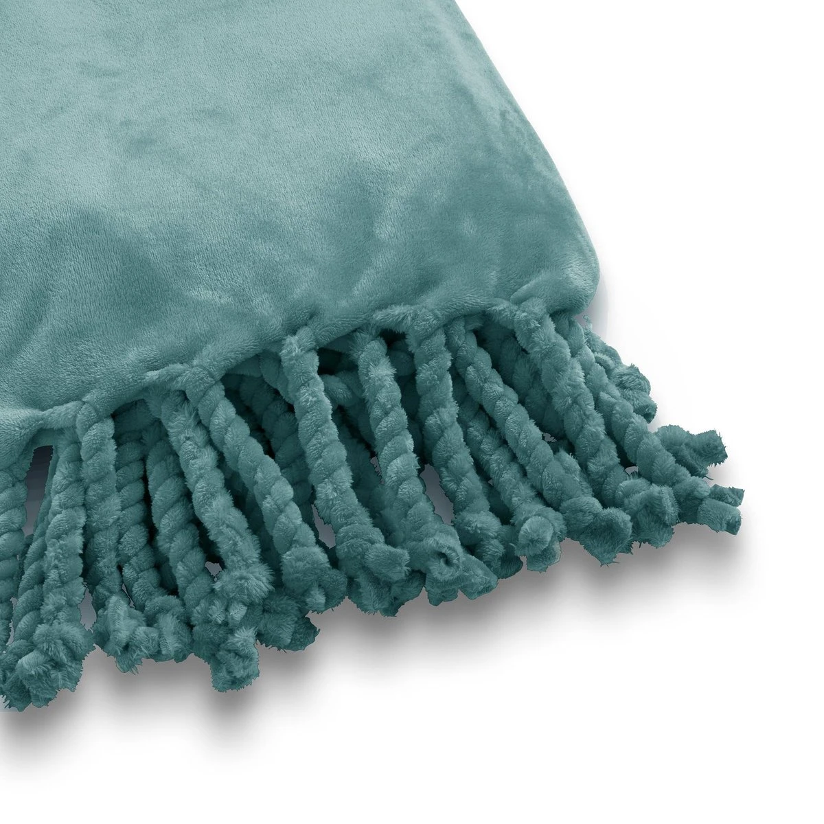 Dutch Decor - FLORIJN - Plaid Fleece 150x200 Cm - Sagebrush Green - Groen - Superzacht - Met Franjes - Deken 6 Dutch Decor - FLORIJN - Plaid Fleece 150x200 Cm - Sagebrush Green - Groen - Superzacht - Met Franjes - Deken - Afbeelding 4