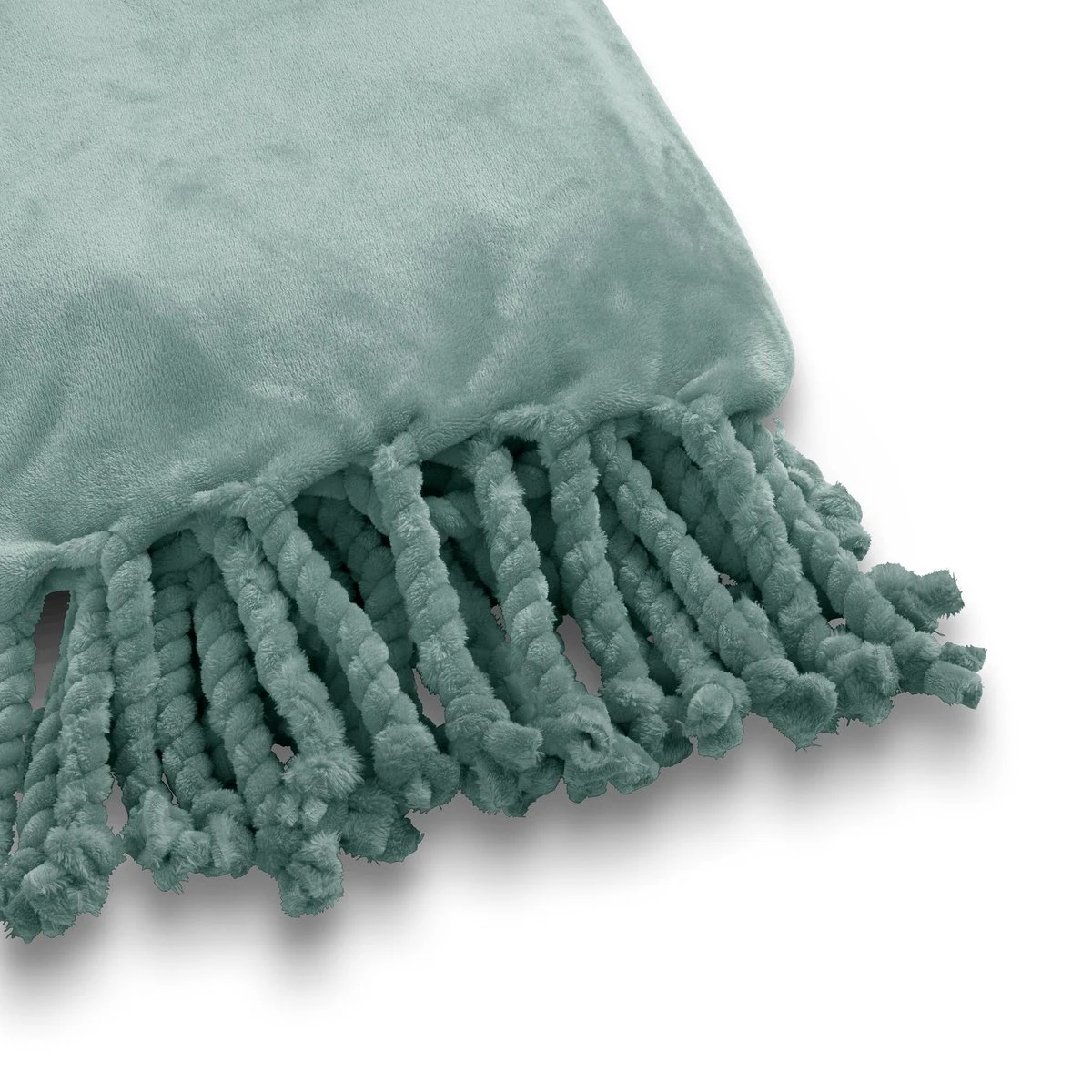 Dutch Decor - FLORIJN - Plaid Fleece 150x200 Cm - Jadeite - Lichtgroen - Superzacht - Met Franjes - Deken 6 Dutch Decor - FLORIJN - Plaid Fleece 150x200 Cm - Jadeite - Lichtgroen - Superzacht - Met Franjes - Deken - Afbeelding 4