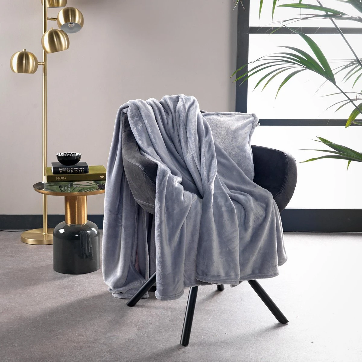 Dutch Decor - BILLY - Plaid Flannel Fleece 150x200 Cm - Micro Chip - Grijs - Superzacht - Deken 5 Dutch Decor - BILLY - Plaid Flannel Fleece 150x200 Cm - Micro Chip - Grijs - Superzacht - Deken - Afbeelding 3