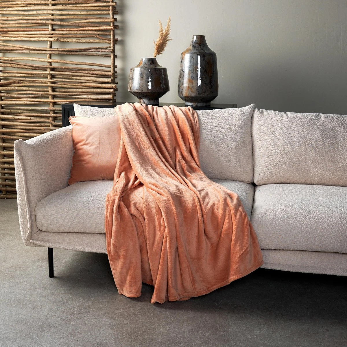 Dutch Decor - CHARLIE - Plaid Flannel Fleece XL - 200x220 Cm - Muted Clay - Roze - Deken 6 Dutch Decor - CHARLIE - Plaid Flannel Fleece XL - 200x220 Cm - Muted Clay - Roze - Deken - Afbeelding 4